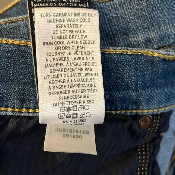 7 for All Mankind High Rise Bermuda Denim Shorts Size 27 - Picture 7 of 7